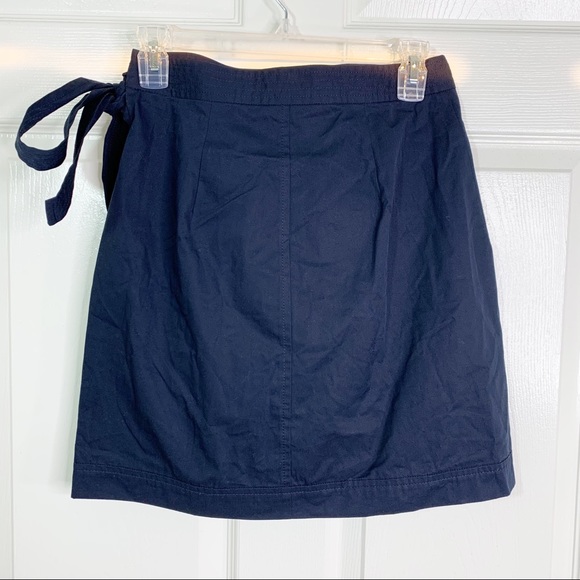 NWOT L’Agence Navy Wrap Mini Skirt Women’s Sz 2 - Picture 4 of 6